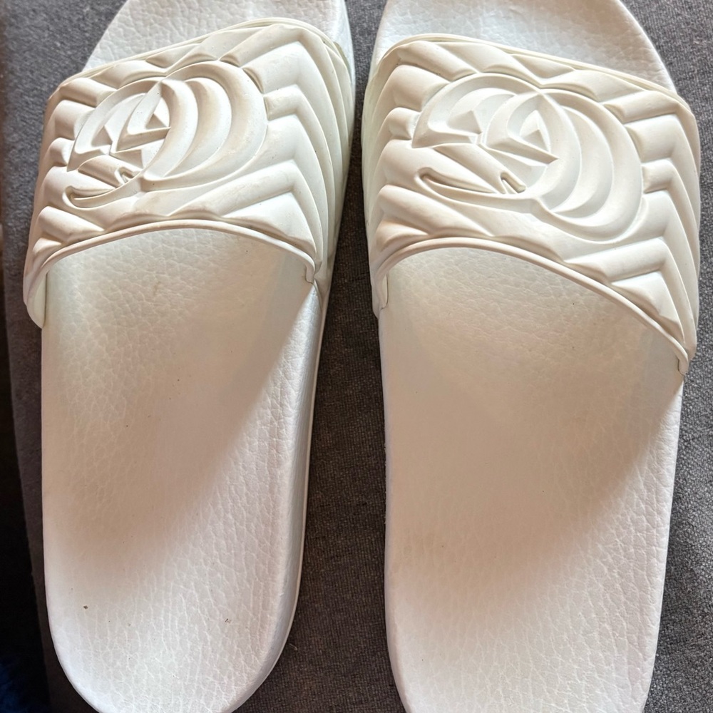 Gucci Women's White Slide Sandals